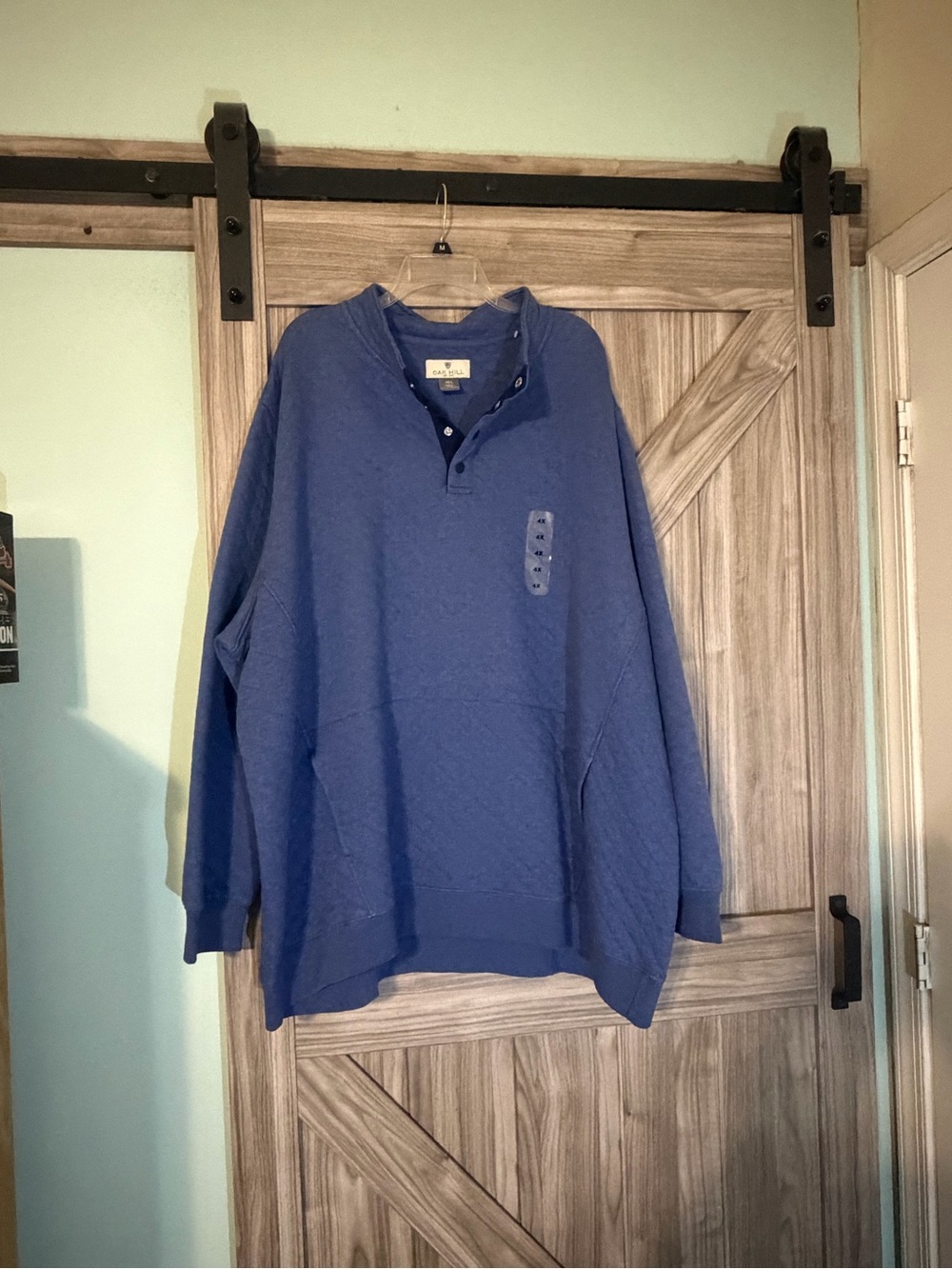 Oak Hill Quilted Henley in Deep Blue
